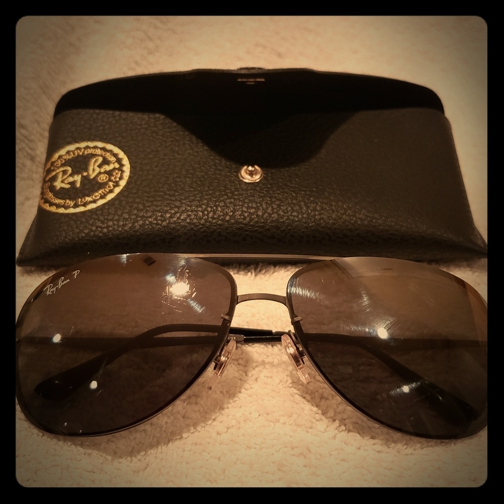 Ray Ban LightRay Aviator sunglasses w/ case